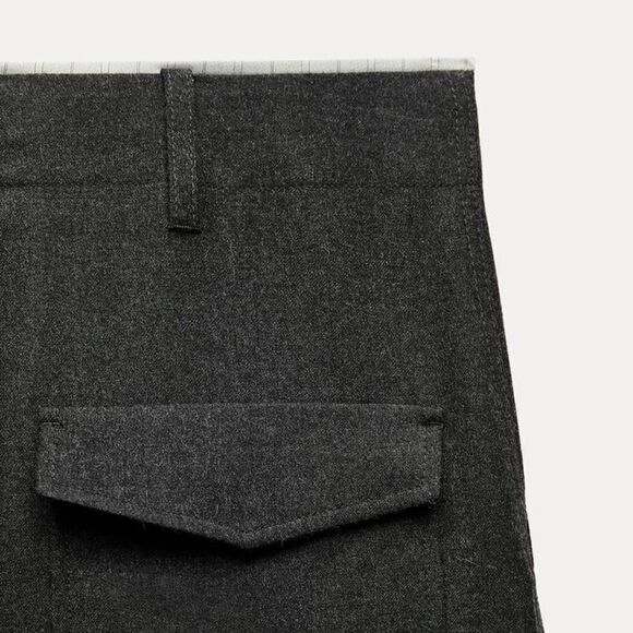 ZARA WOOL CARGO PANTS ZW COLLECTION - Picture 16 of 16